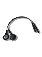 Mystim Adapterkabel, 4mm male Druckknopf zu 2mm Stecker-Buchse