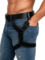Leg Harness - Black Leather