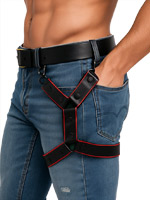 Leg Harness - Red Leather