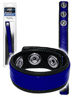 Push Xtreme Leather - Leather Cockring Strap Band Blue