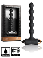7 Speed Petite Sensations Pearls vibrierende Analkugeln Schwarz