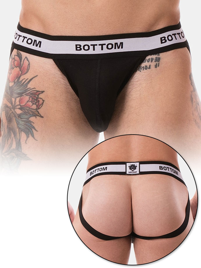 Jockstrap Bottom - Schwarz/Weiss