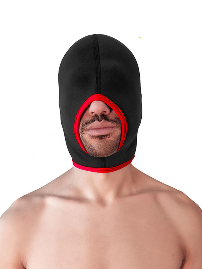 Blind Neoprene Face Fucker Hood - Black/Red