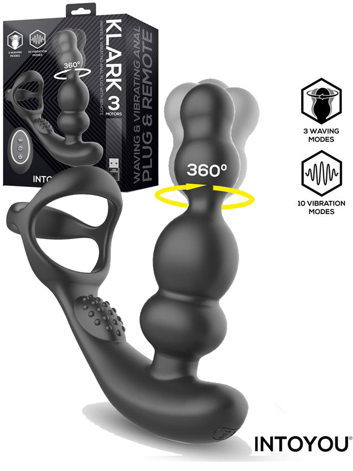 KLARK - Waving & Vibrating Anal Plug with Remote