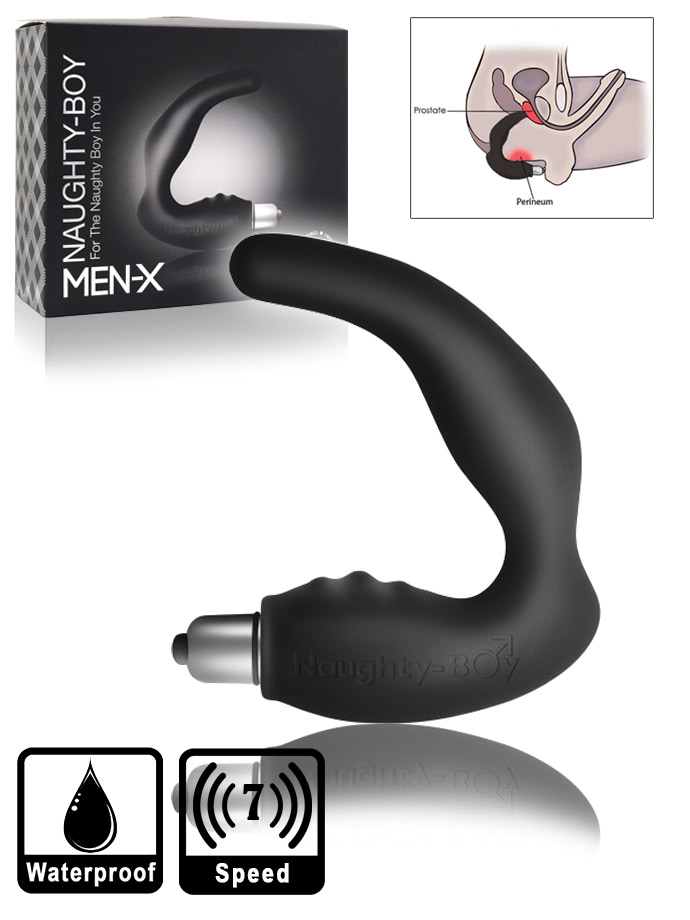 7 Speed Naughty Boy Prostate Massager - Black