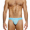 Striped Crochet Thong - Hellblau