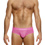 Striped Crochet Classic Brief - Pink
