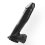 Basix 12 inch Dong Black with Suction Cup and Balls