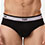 Brief Top - Schwarz/Weiss