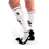 Gas Mask Party Socks with Pockets - White/black