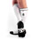Gas Mask Party Socks with Pockets - White/black