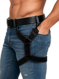 Leg Harness - Black Leather