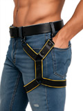 Leg Harness - Yellow Leather