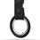 Black Metal Necklace with Cockrings - Black Leather