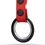 Black Metal Necklace with Cockrings - Red Leather