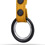 Black Metal Necklace with Cockrings - Yellow Leather