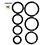 Push Monster - Black Rubber Cockring 7 Ring Set